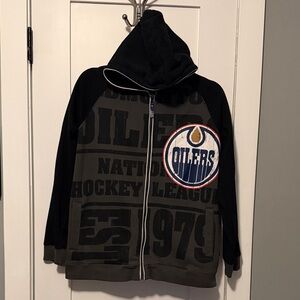 ✨3/$60✨Edmonton Oilers Black and Gray Hoodie